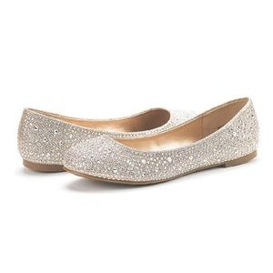 champagne flat shoes